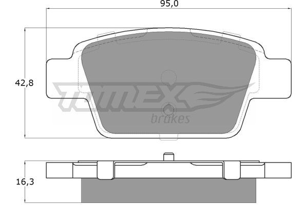 TOMEX BRAKES Комплект тормозных колодок, дисковый тормоз TX 12-51